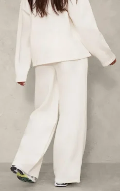 Maternity Cream Wide Leg Sweatpants