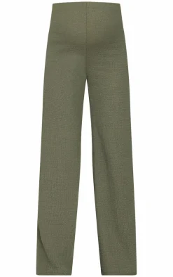 Maternity Dark Khaki Textured Wide Leg Pants