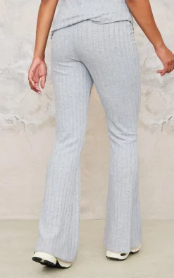 Maternity Grey Brushed Rib Flare Pants
