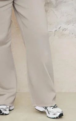 Maternity Grey Fleeceback Wide Leg Sweatpants