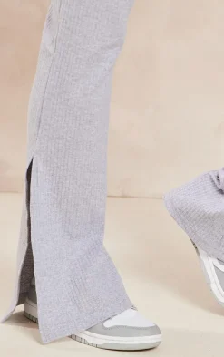 Maternity Grey Logo Detail Split Hem Pants