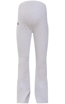 Maternity Grey Logo Detail Split Hem Pants