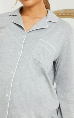 Maternity Grey Mama Long Sleeve PJ Top