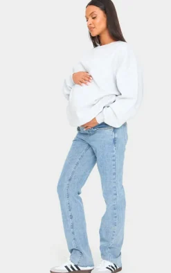 Maternity Grey Marl Basic Ultimate Sweatshirt