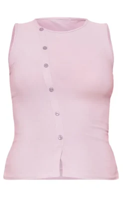 Maternity Grey Soft Touch Asymmetric Button Top