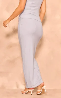 Maternity Grey Soft Touch Maxi Length Skirt