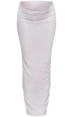 Maternity Grey Soft Touch Maxi Length Skirt