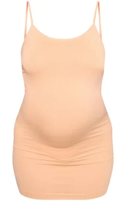 Maternity Nude Seamless Mini Dress