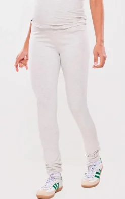 Maternity Oatmeal Marl Over The Bump Leggings