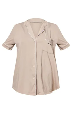 Maternity Sand Mama Button Pj Top