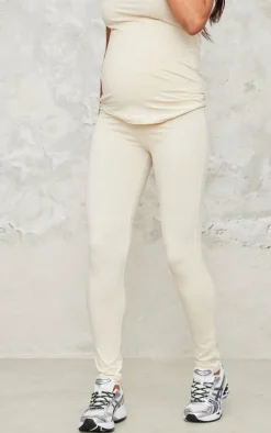 Maternity Stone Marl Over The Bump Leggings