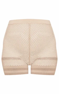 Maternity Stone Open Knit Floaty Shorts