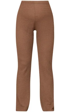 Maternity Taupe Elasticated Textured Flared Pants