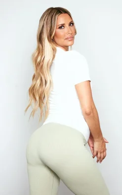 Maternity White Soft Touch Sculpt Short Sleeve Top