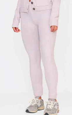Mauve Basic Knit Leggings