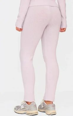 Mauve Basic Knit Leggings