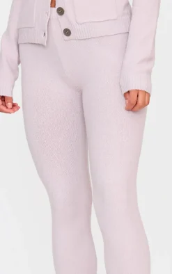 Mauve Basic Knit Leggings