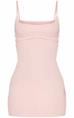 Mauve Strappy Snatched Sculpt Bodycon Dress