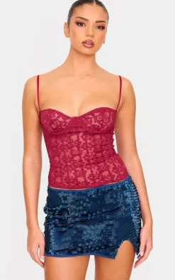 Midnight Blue Beaded Sequin Mini Skirt