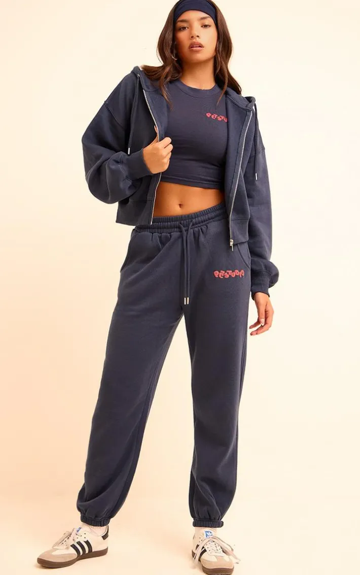 Midnight Blue PLT Studio Archive Puff Print Drawstring Cuffed Sweatpants