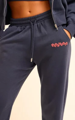 Midnight Blue PLT Studio Archive Puff Print Drawstring Cuffed Sweatpants