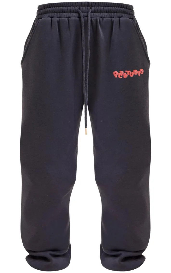 Midnight Blue PLT Studio Archive Puff Print Drawstring Cuffed Sweatpants