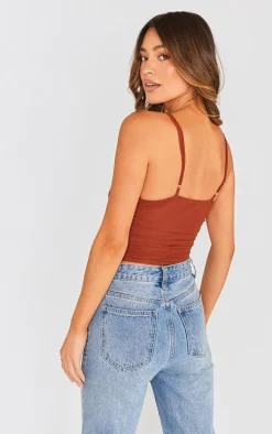 Mocha Diamond Lace Up Mesh Corset