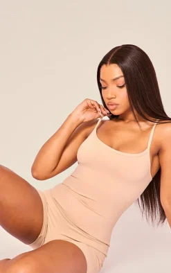 Mocha Sculpt Sleeveless Short Unitard