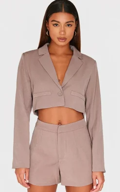 Mocha Tailored High Waist Shorts