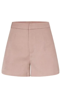Mocha Tailored High Waist Shorts