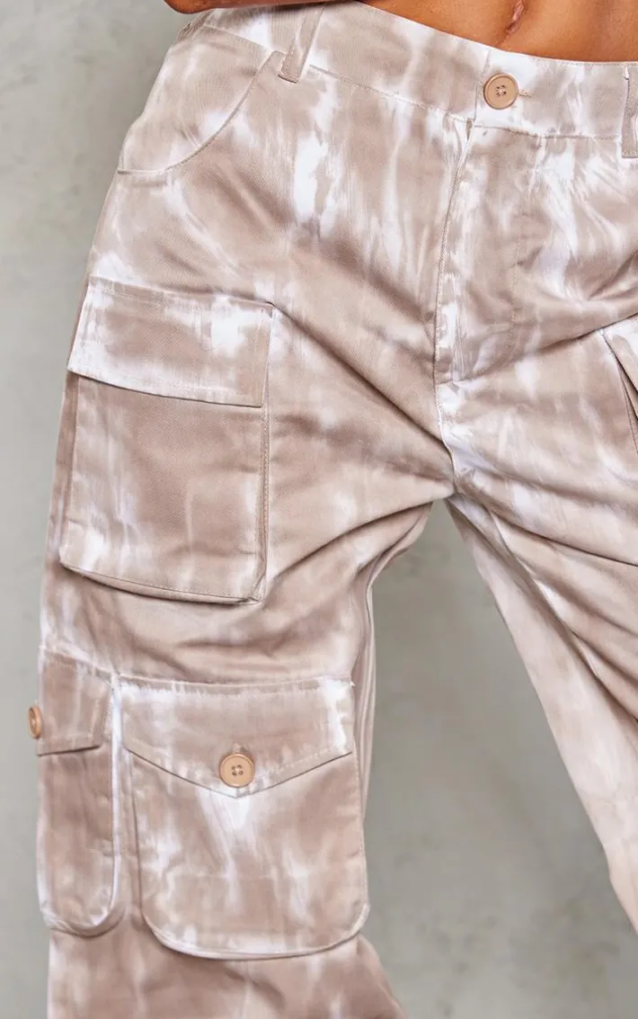 Mocha Vintage Wash Twill Extreme Oversized Cargo's