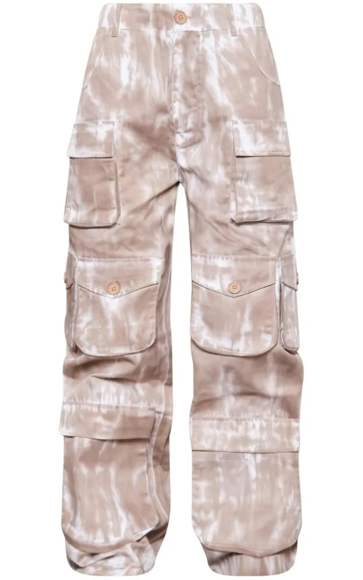 Mocha Vintage Wash Twill Extreme Oversized Cargo's