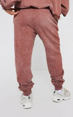 Mocha Washed Oversized Cuffed Sweatpants