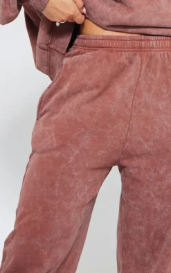 Mocha Washed Oversized Cuffed Sweatpants