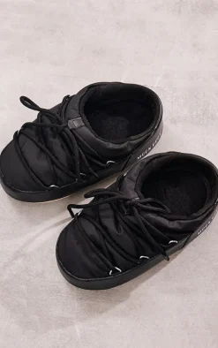 MOON BOOT Black Mule Nylon