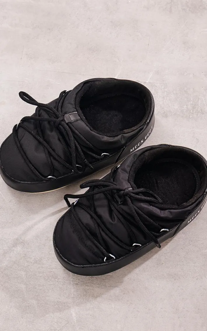 MOON BOOT Black Mule Nylon