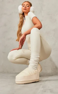 MOON BOOT Cream Sandal Band Nylon