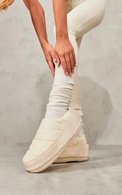 MOON BOOT Cream Sandal Band Nylon