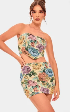 Multi Floral Jacquard Bandeau