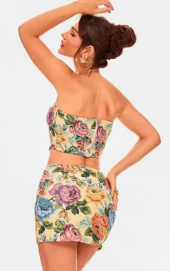 Multi Floral Jacquard Bandeau