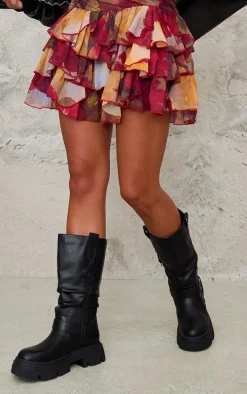 Multi Floral Renaissance Printed Rara Mini Skirt