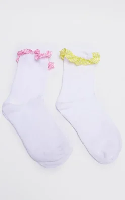 Multi Gingham 2 Pack Socks