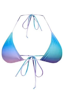 Multi Ombre Triangle Bikini Top