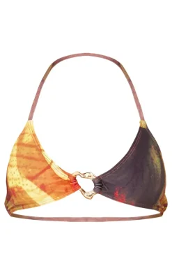 Multi Palm Print Mini Bikini Top