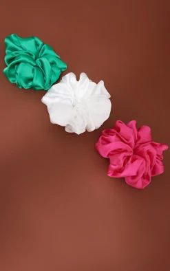 Multi Pink Extreme Oversized Satin Scrunchie