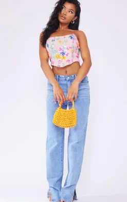 Multi Sequin Embroidered Boned Corset