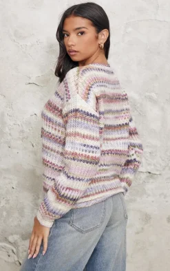 Multi Soft Marl Knit Oversized Sweater