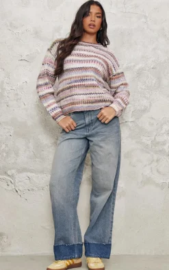 Multi Soft Marl Knit Oversized Sweater