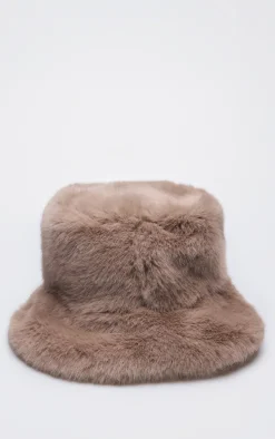 Mushroom Faux Fur Bucket Hat
