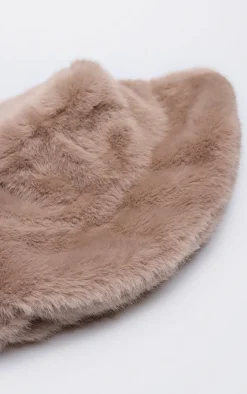 Mushroom Faux Fur Bucket Hat
